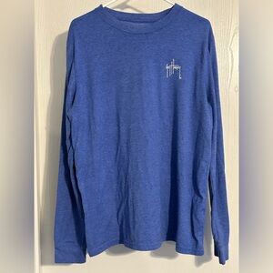 Guy Harvey | Classic Blue Long Sleeve Tee | Size Large